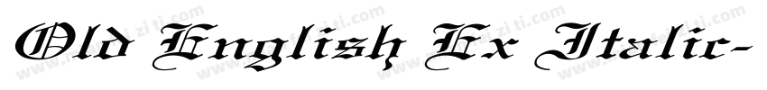 Old English Ex Italic字体转换